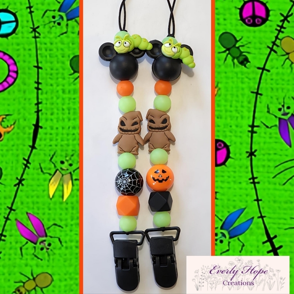 Other Custom Oogie Boogie Bash Pacifier Clips Poshmark